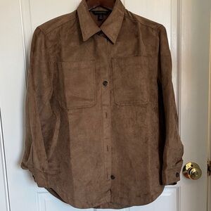 Banana Republic Women’s Faux Suede Shirt Jacket